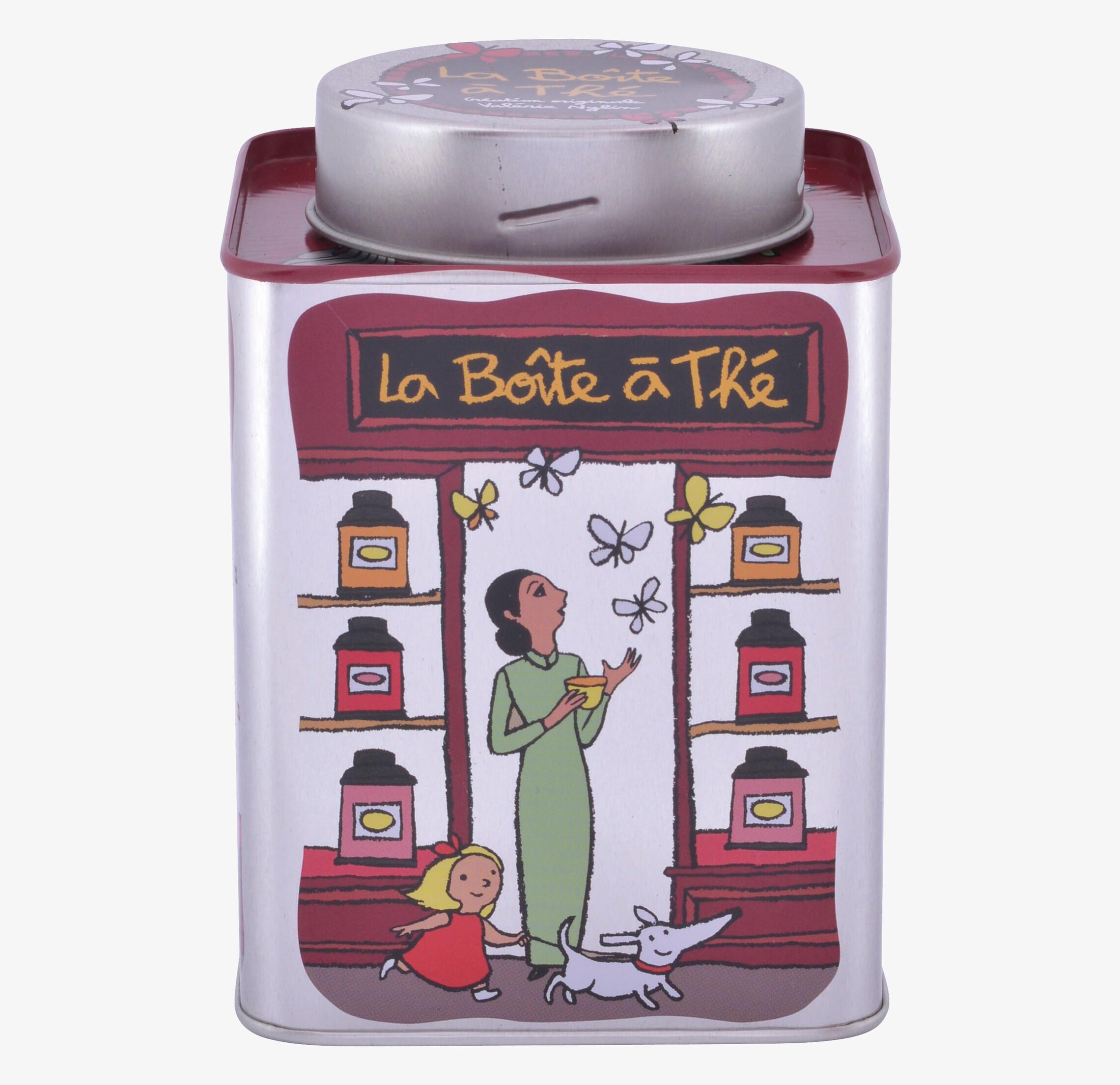 Plåtburk Te Bageri från Derriére la porte med retro-design