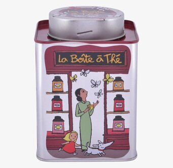 Bild av charmig teburk med lekfullt och färgstarkt motiv