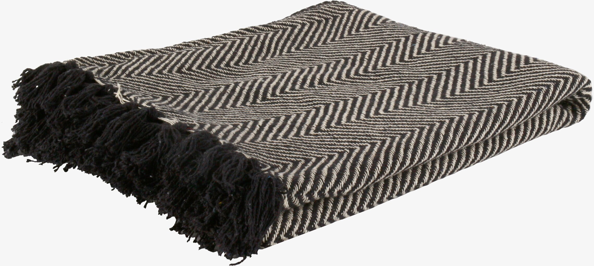 Pläd Zig Zag Grå/Mörkgrå från Interstil med zigzag-mönster