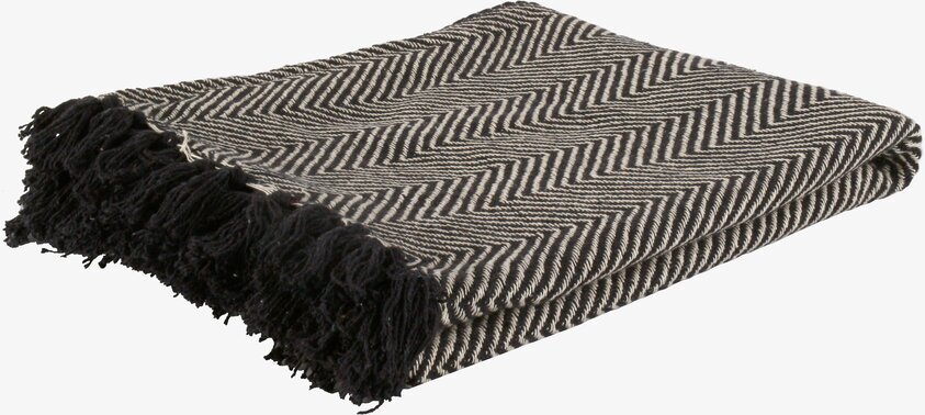 Pläd Zig Zag Grå/Mörkgrå från Interstil med zigzag-mönster