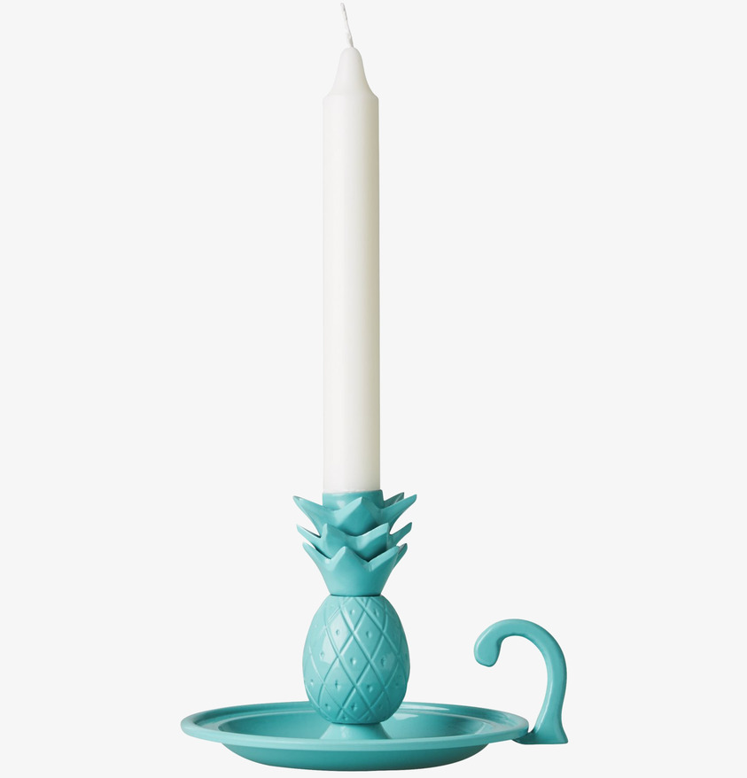 Ljusstake Pineapple Jade från Rice mot vit bakgrund