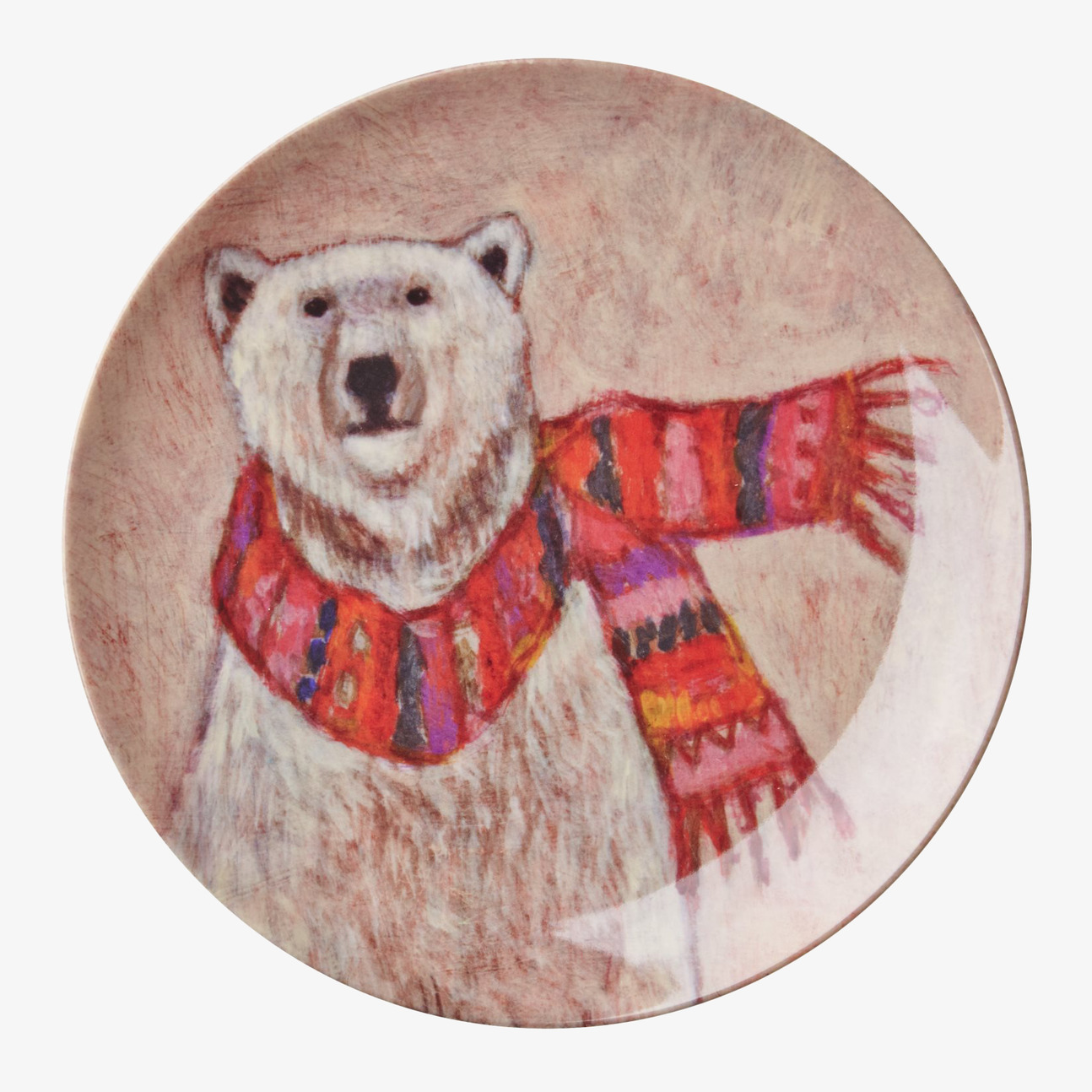 Assiett Andrea Isbjörn från Rice med isbjörn och halsduk