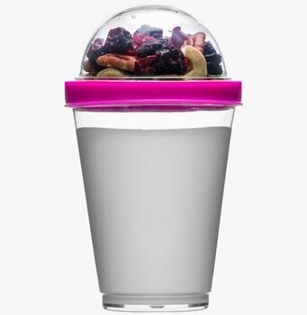 Fresh Yoghurtbägare Rosa från Sagaform med rosa tätning