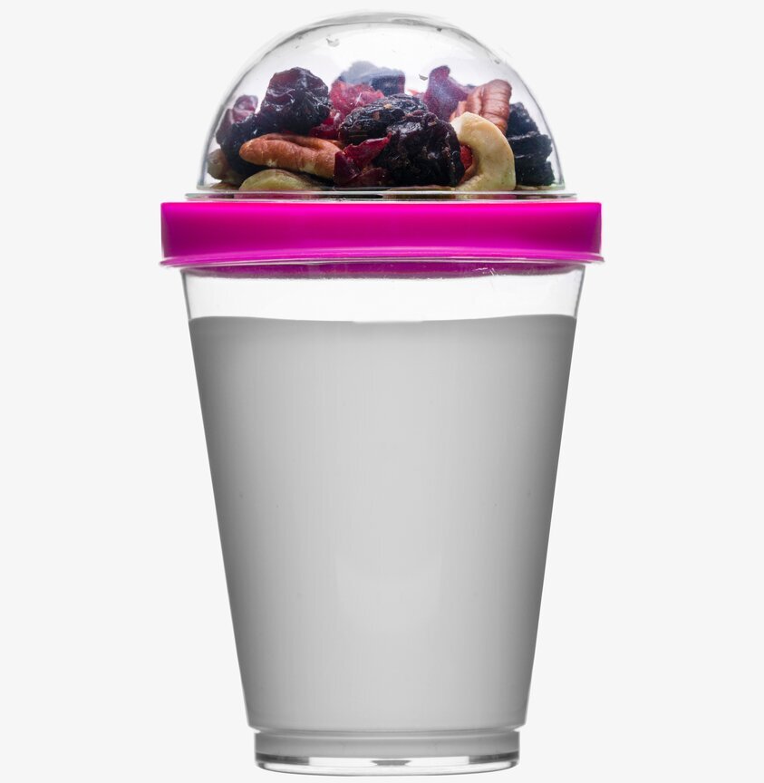 Fresh Yoghurtbägare Rosa från Sagaform med rosa tätning