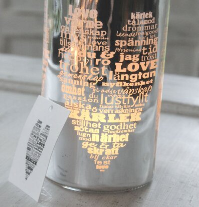 Heart - Majas Cottage ljuslykta med reflekterande yta