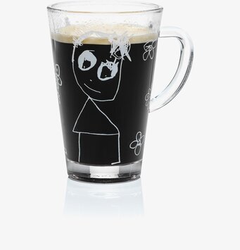 Glaskopp 4-Pack Varma Drycker från Poul Pava med motiv