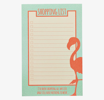 Note Pad Shoppinglist från Rice med turkosgrön bakgrund