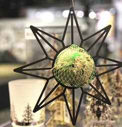 Fågelmatare Stjärna från Pluto Produkter i svart metall