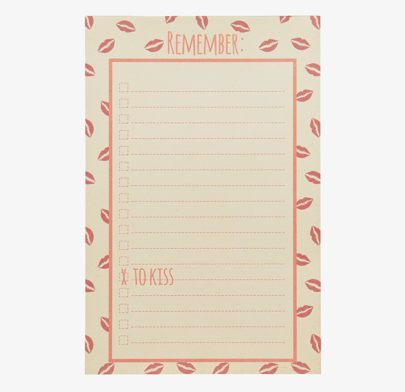 Note Pad Remember från Rice med korallröda detaljer