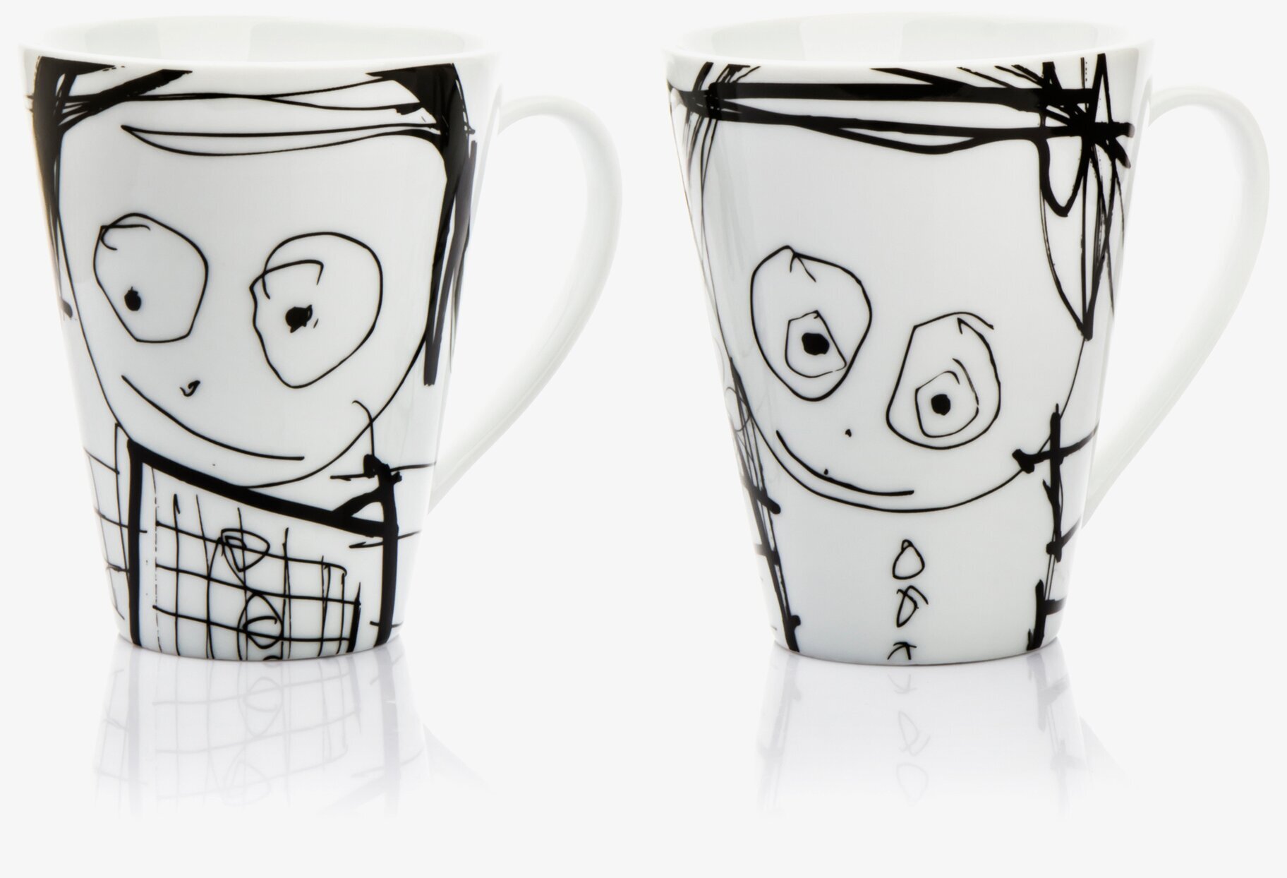 Mugg Great Guys Vit 2-Pack från Poul Pava med unik design