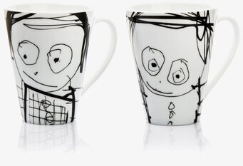 Mugg Great Guys Vit 2-Pack från Poul Pava med unik design