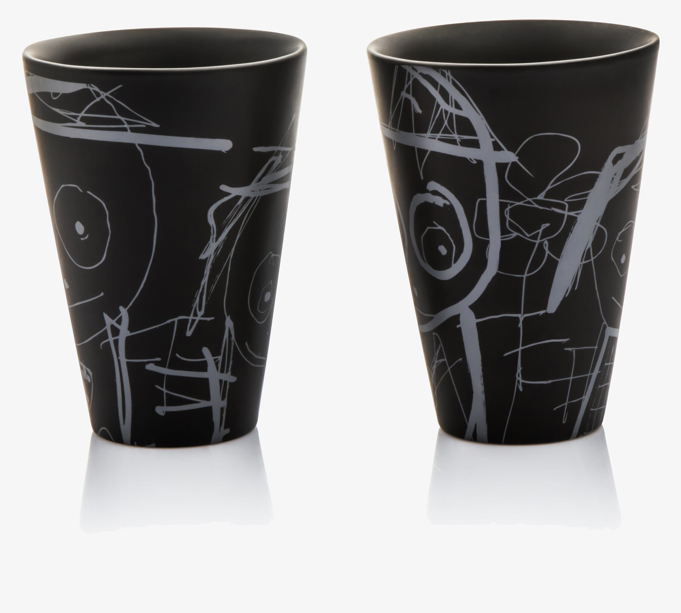 Termomugg Great Guys 30cl 2-pack från Poul Pava, svart/vit