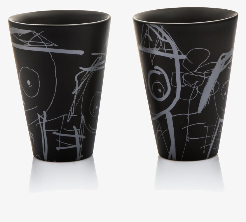 Termomugg Great Guys 30cl 2-pack från Poul Pava, svart/vit