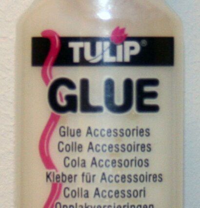 Transparent lim 37 ml från Tulip med rosa konisk kork