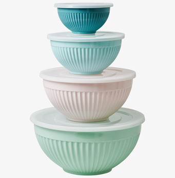 Skålar Melamin 4-Pack från Rice i olika färger och storlekar
