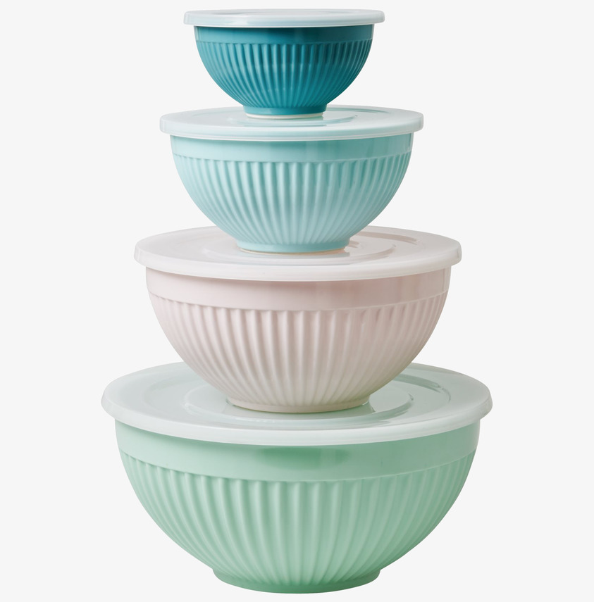 Skålar Melamin 4-Pack från Rice i olika storlekar och färger