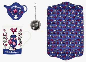 Teset Blå, 4 delar från Derrière la porte i färgglad design