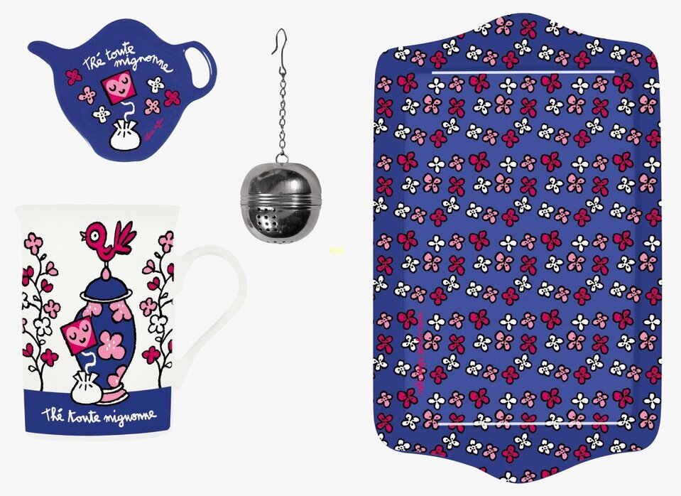 Teset Blå, 4 delar från Derrière la porte i färgglad design