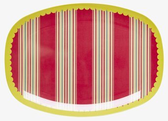 Tallrik Striped Print från Rice med färgglatt randmönster