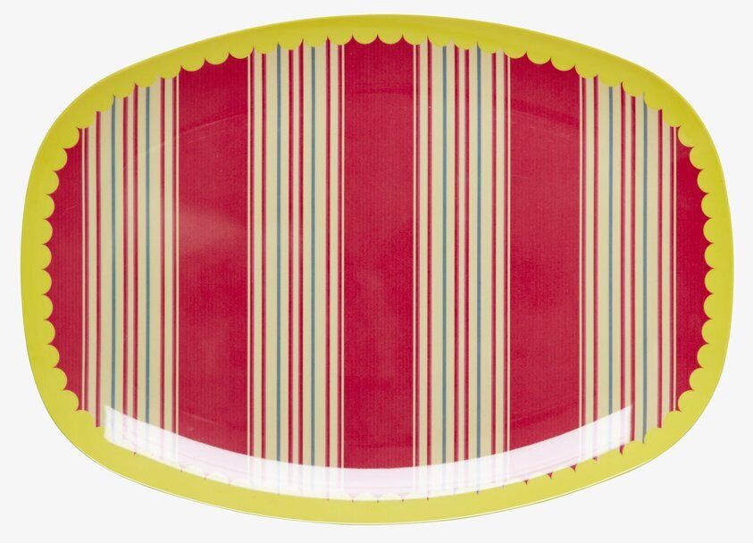 Tallrik Striped Print från Rice med färgglatt randmönster
