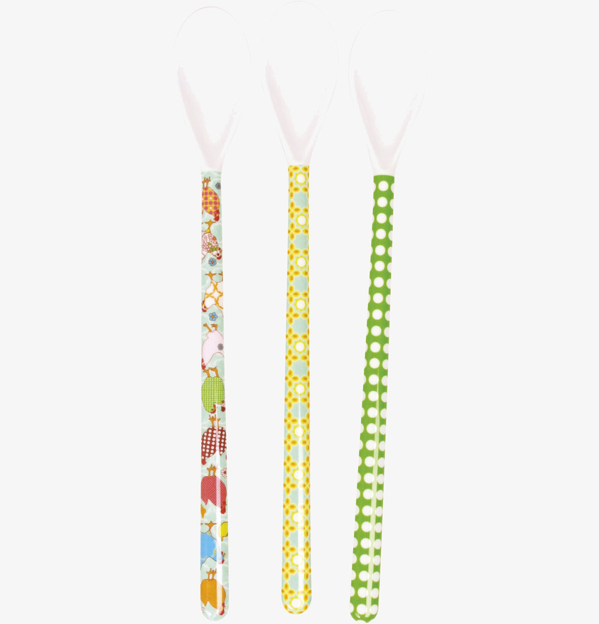 Lång Melaminsked Celebration Prints från Rice på vit bakgrund