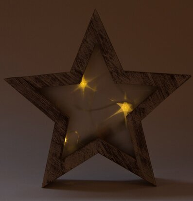Stjärna LED från Sass & Belle, rustik dekorativ ljusstake