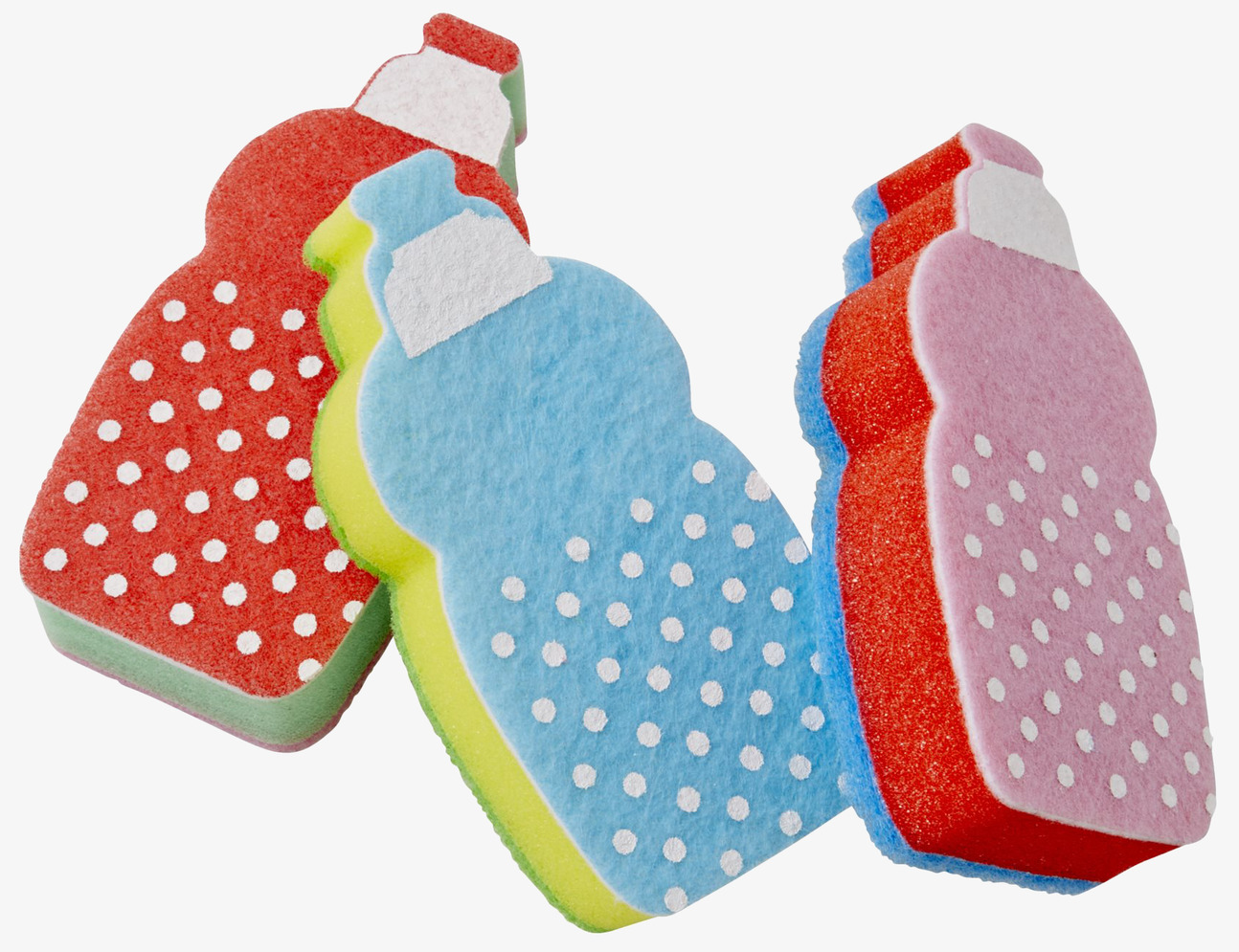 Sponges Bottles 3-Pack från Rice i färgglad flaskdesign