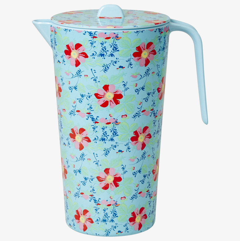 Kanna Melamin från Rice med blommigt mönster och lock