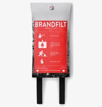 Brandfilt Mumin Nightfall från Jalo med dekorativ design