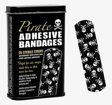 Burk med plåster Döskallar från Accoutrements, pirattema