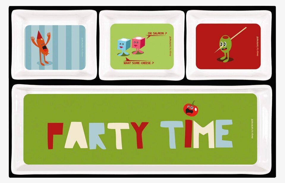 Småskålar Tilltugg Grön från Derriére la porte i set om fyra