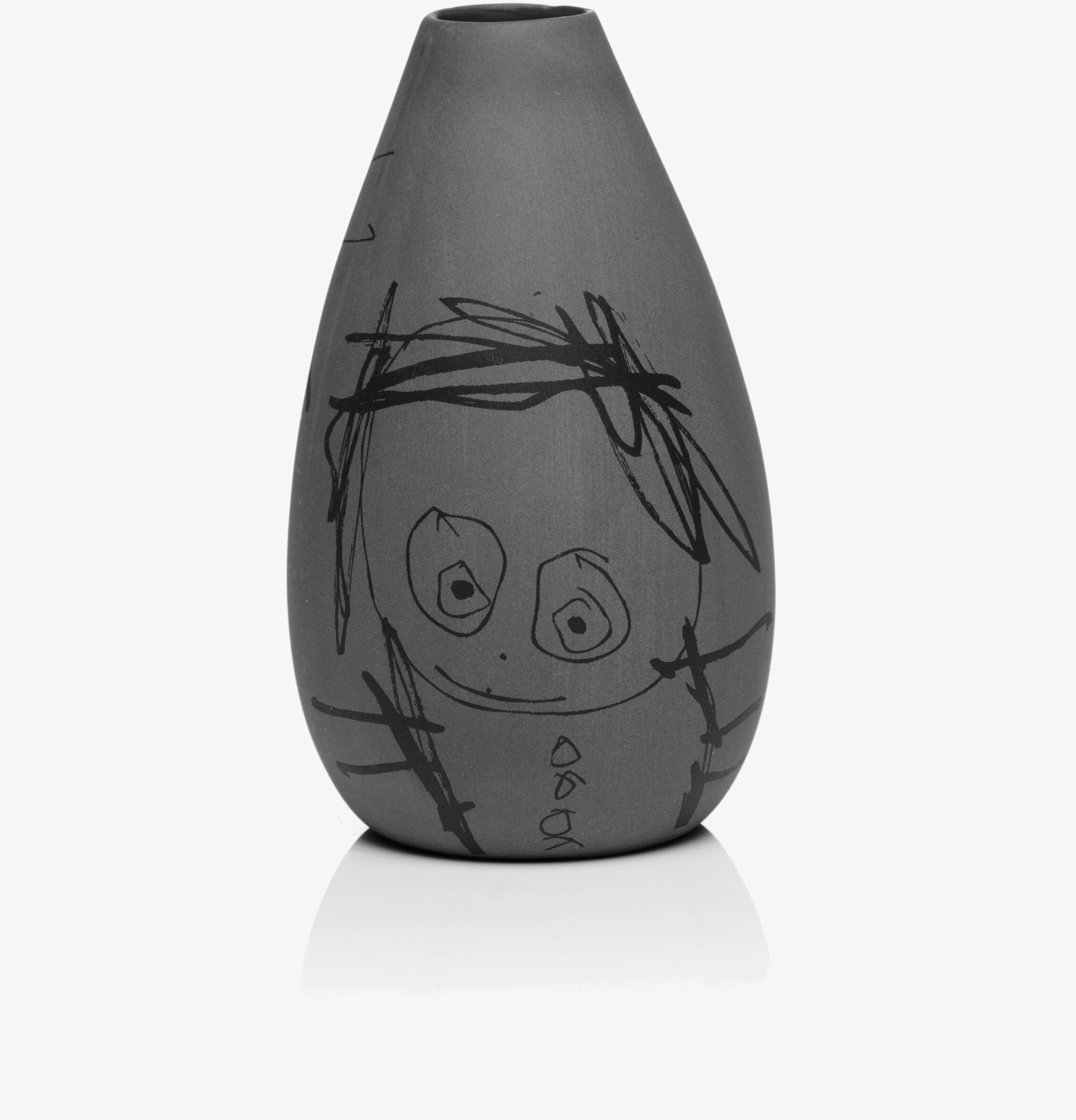 Great Guys - Vas 13,5 cm från Poul Pava i svart keramik