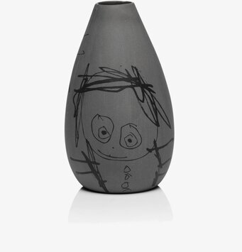 Great Guys - Vas 13,5 cm från Poul Pava i svart keramik