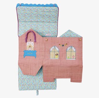 Leksakskorg Castle Theme S från Rice, rosa slott med detaljer