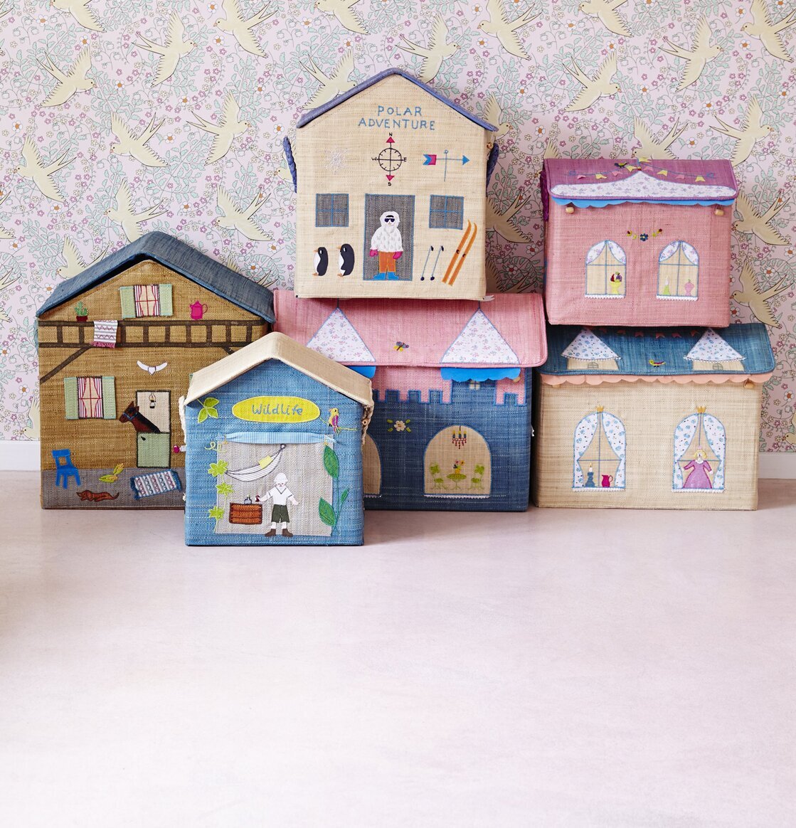 Leksakskorg Castle Theme M från Rice i ett barnrum