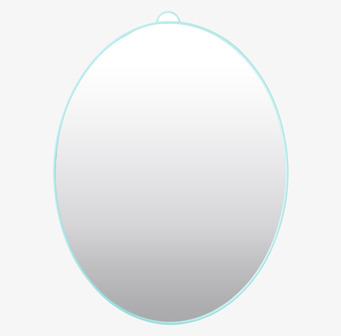 Spegel Small Mint från Rice med mintgrön ram och upphängning