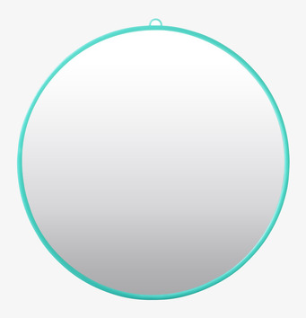 Spegel Large Jade från Rice med jadegrön ram och ögla