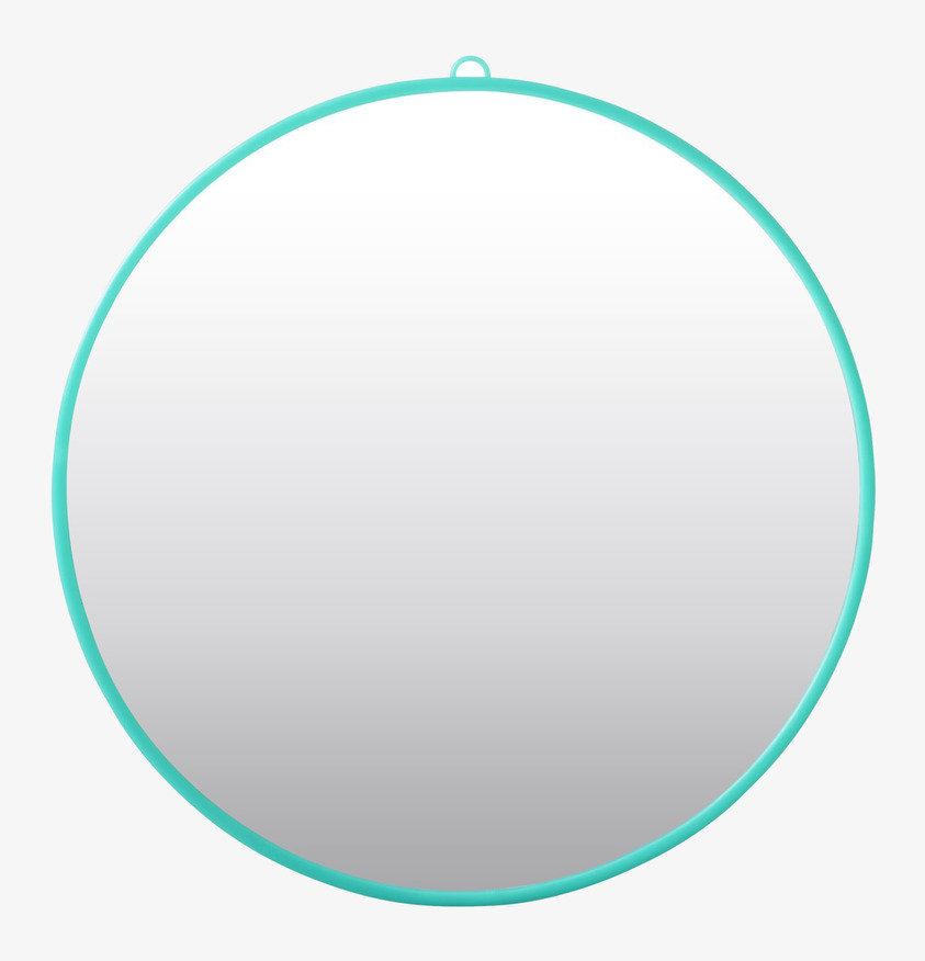 Spegel Large Jade från Rice med jadegrön ram och ögla