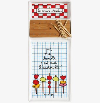 Snackfat Köksruta från Derriére la porte med två sektioner