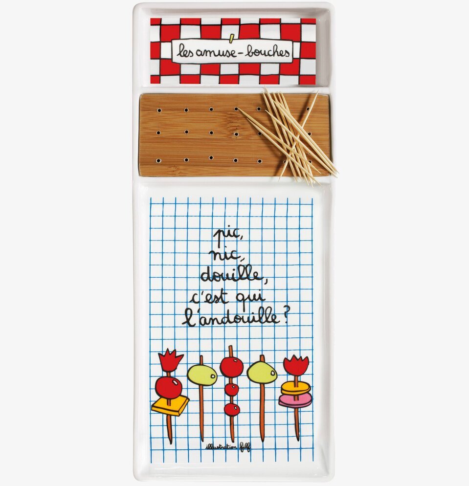 Snackfat Köksruta från Derriére la porte med två sektioner