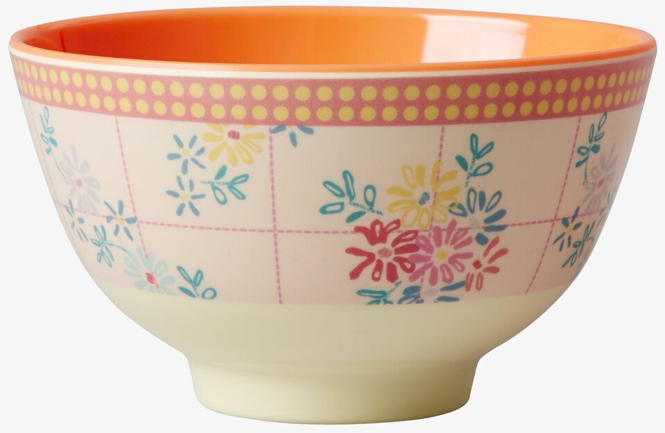 Liten Skål Embroidered Flower Print från Rice med blommönster