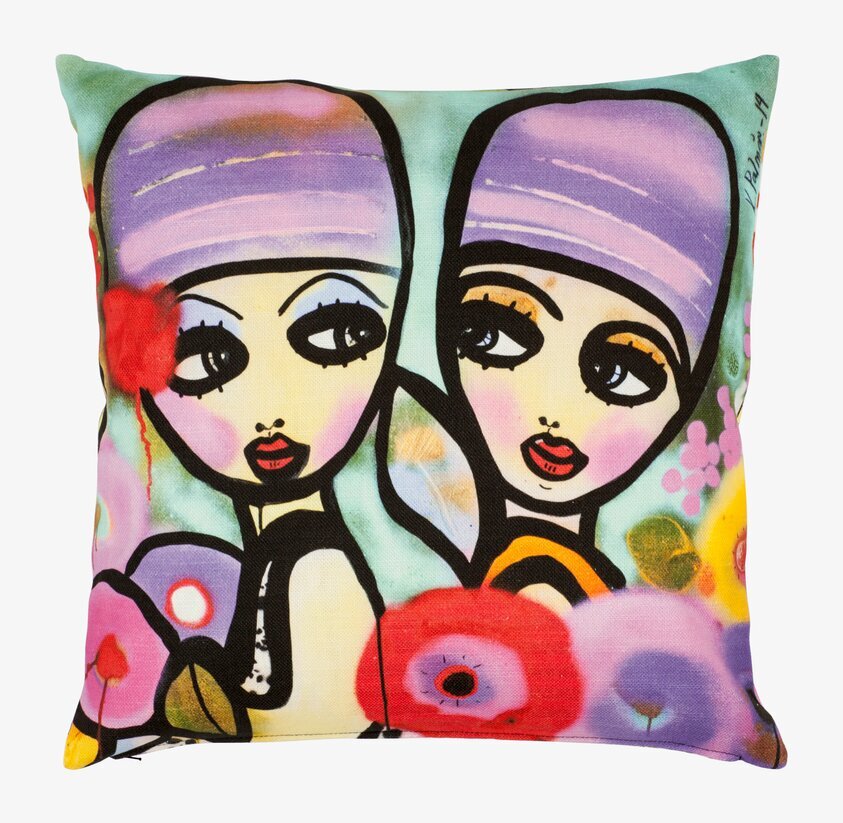 Kuddfodral Tillsammans från Dixie med färgrikt konstmotiv