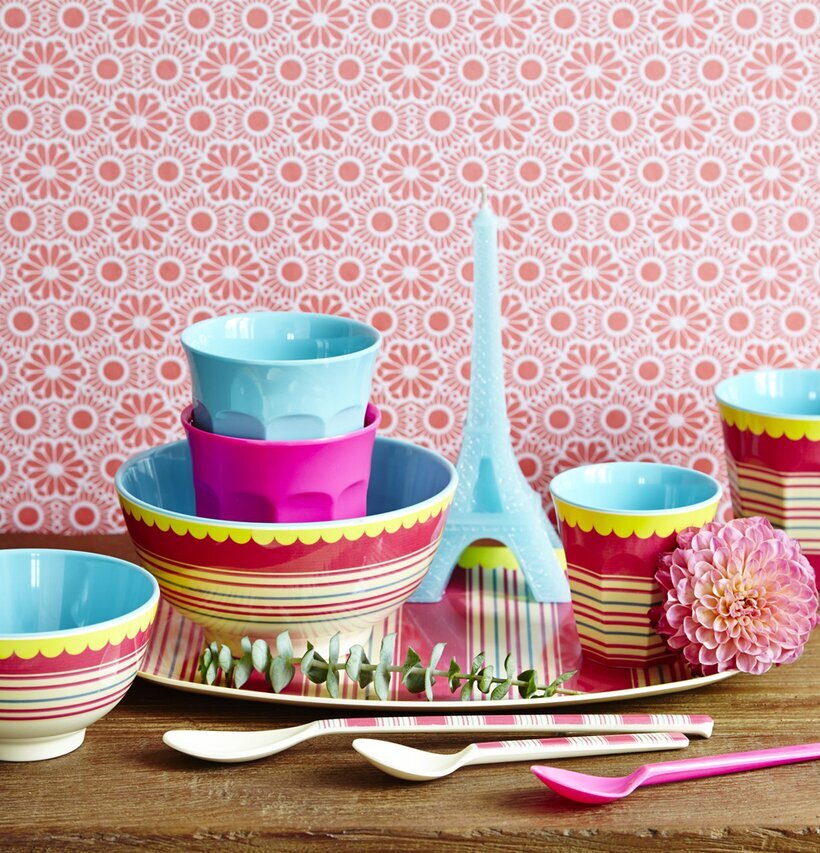 Liten Skål Striped Print från Rice med färgstark design