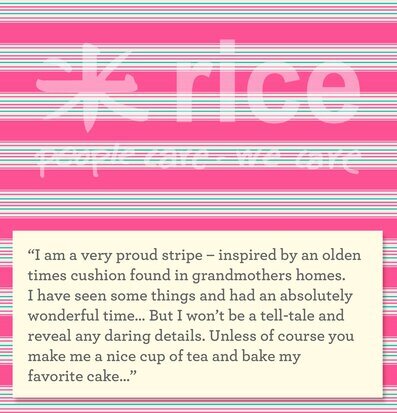 Liten Skål Striped Print från Rice med livfulla randmönster