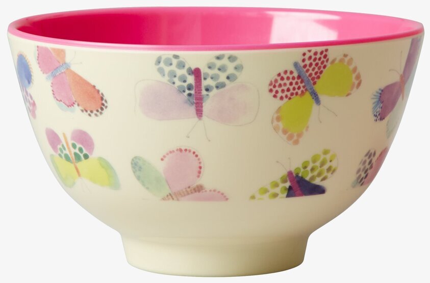 Liten Skål Butterfly Print från Rice med färgglada fjärilar