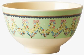 Liten Skål Mint Flower Print från Rice med blommönster