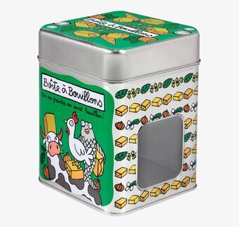 Bild av unik plåtburk med lekfull design och charm