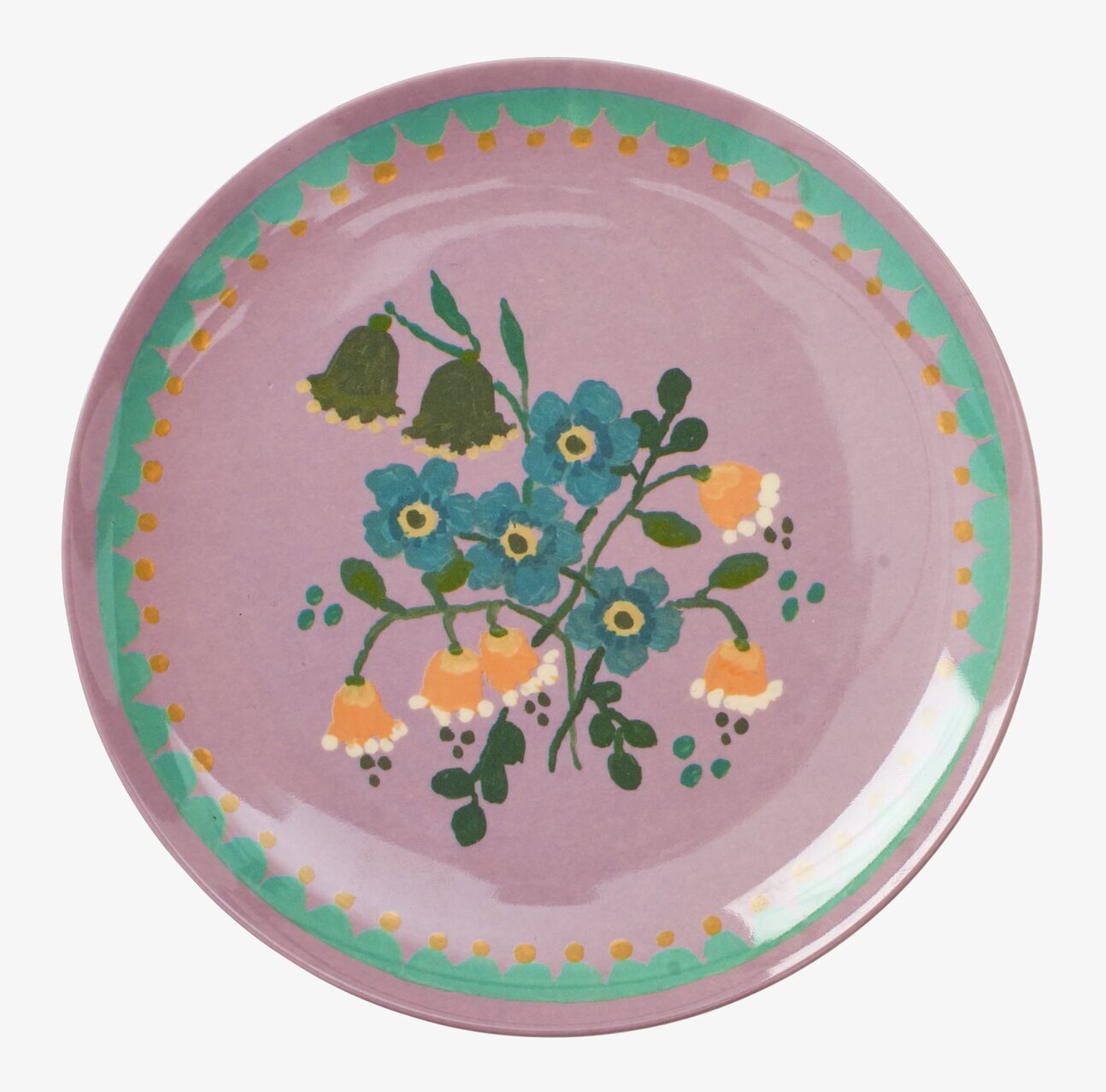 Assiett Dusty Lavender Flower Print från Rice med blommönster