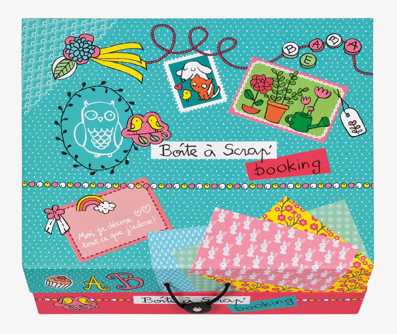 Låda Scrapbooking från Derriére la porte med färgglad design