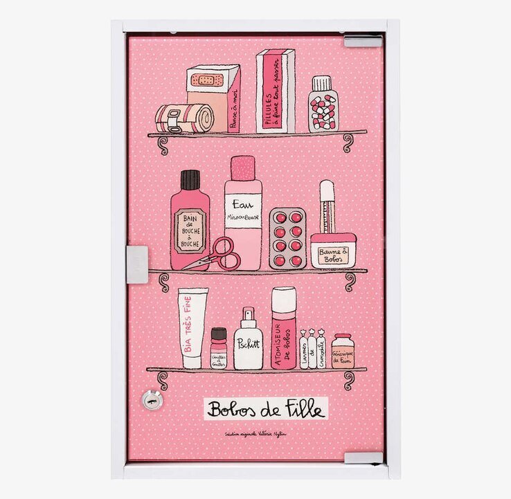 Plåtskåp Medicinskåp Rosa från Derriére la porte, rosa